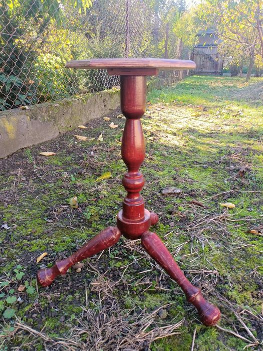 Kwietnik stolik drewniany vintage retro PRL