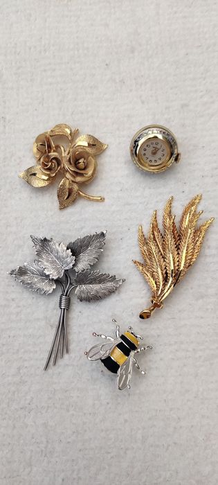 Винтажные броши винтажные часы винтажные украшения часы кулон