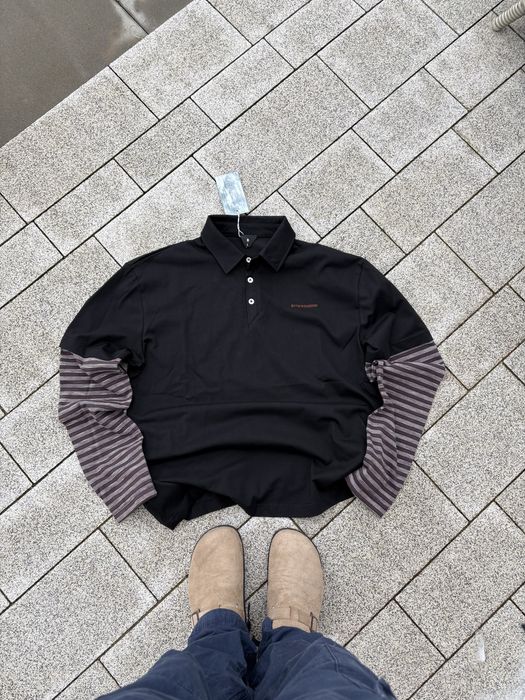 Koszulka z długim rękawem polo longsleeve czarna