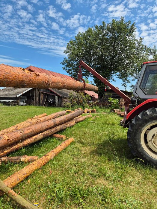 Dźwig żuraw podnośnik ramię do ciągnika + kleszcze i haki gratis