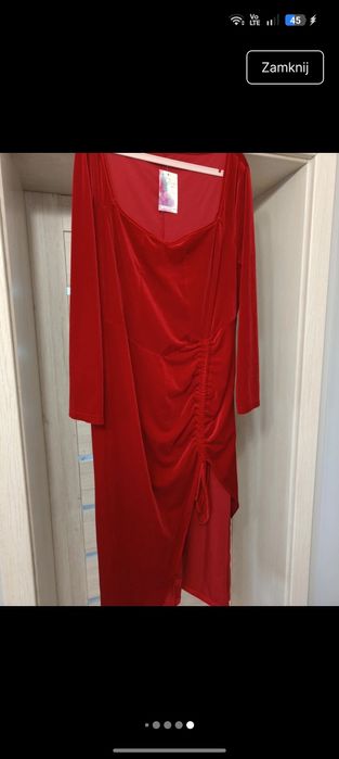 Sukienka wieczorowa welurowa 46/48