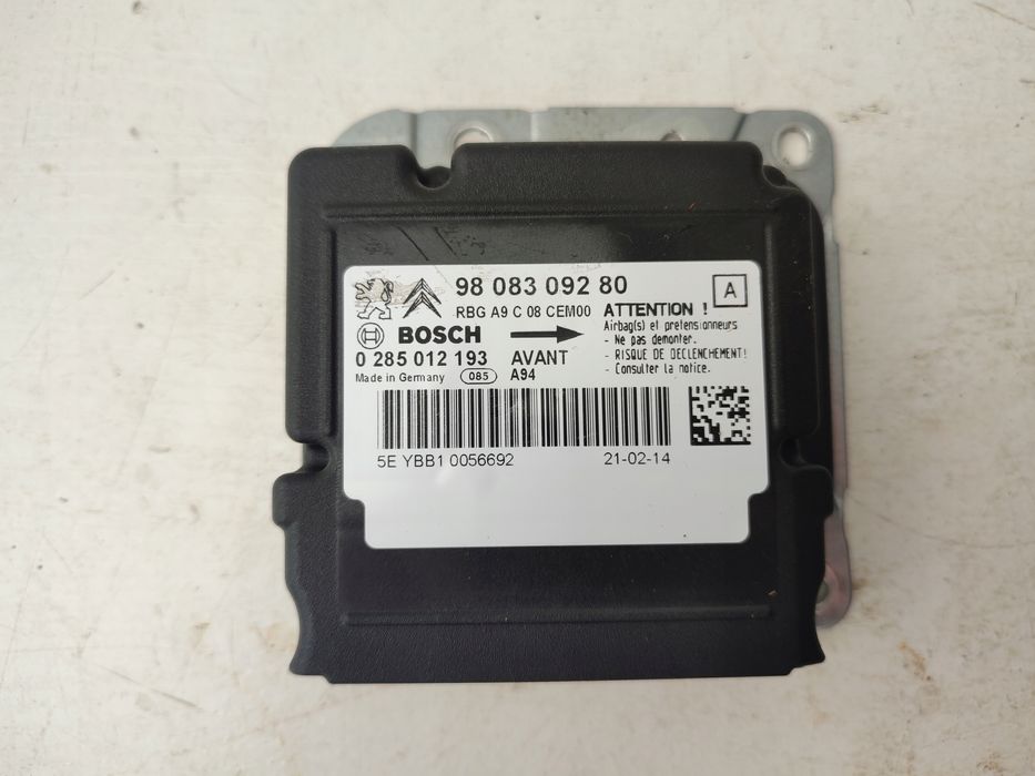 moduł sensor airbag peugeot 2008 i 13-16 9808309280