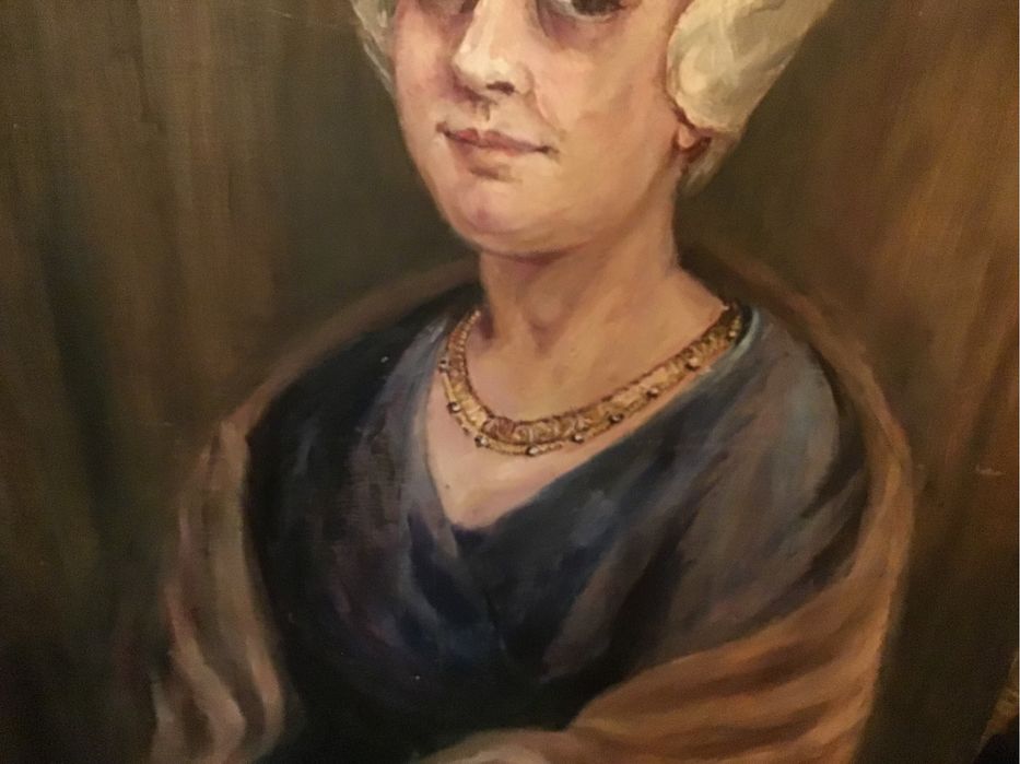 Retrato a óleo de senhora aristocrata. Negociável.