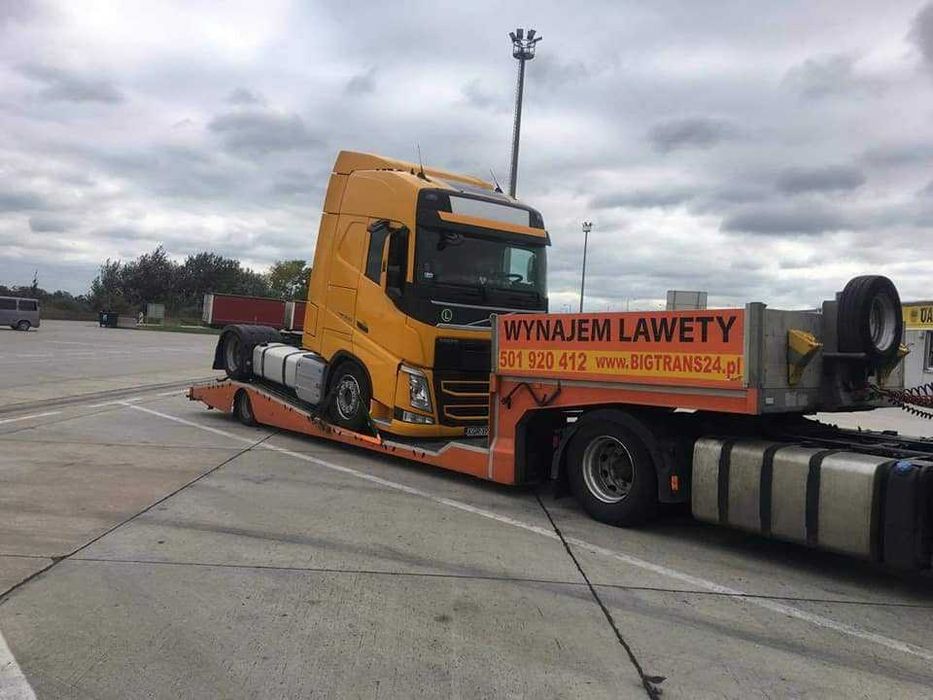 Transport niskopodwoziowy ciągników siodłowych, Wynajem lawet