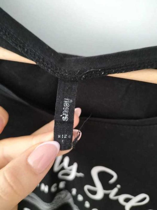 T-shirt koszulka czarna L damska 40 sinsay sunny side