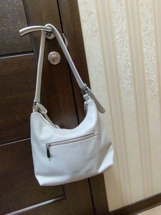 Сумка жіноча, сумка женская світло-сірого кольору через плече