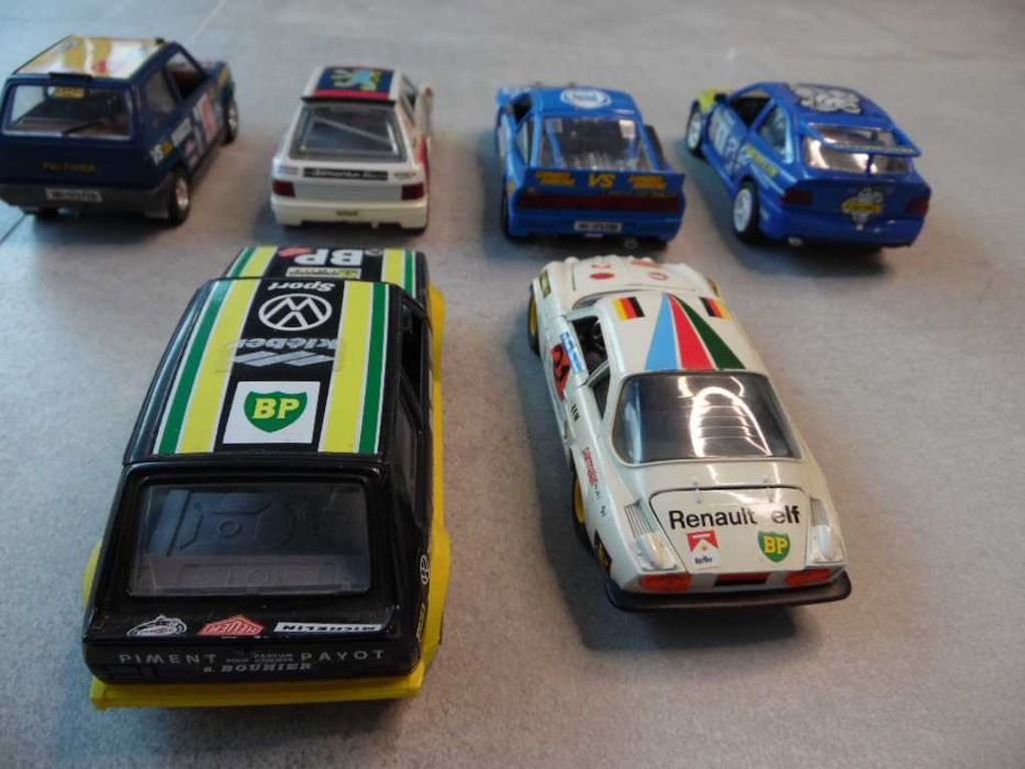 Rally dos anos 80, 6 carros da Burago feitos na Italia na escala 1/24
