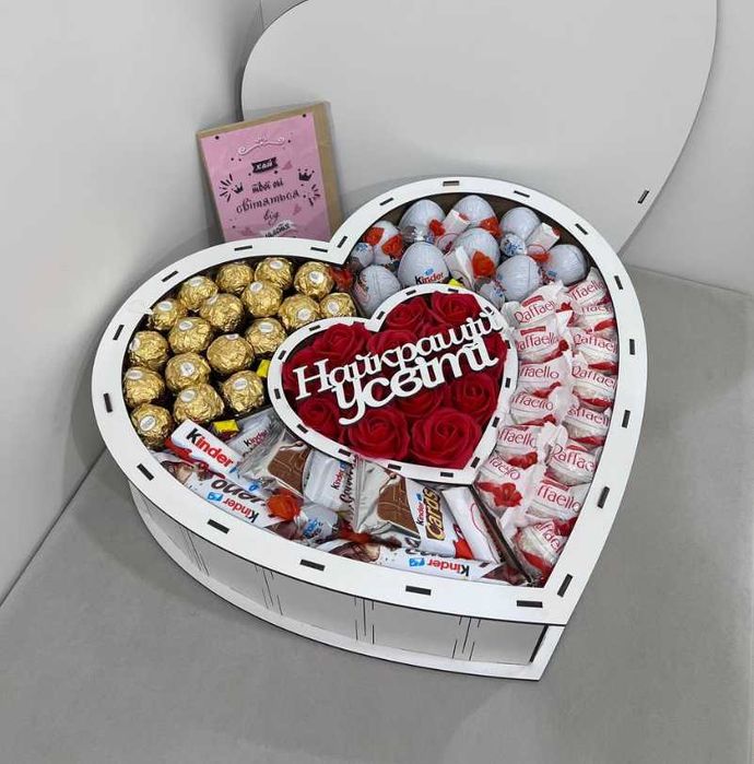 Подарунок дівчині, Солодкий бокс, Подарок женщине, Подарочный набор