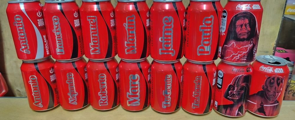 Latas coca cola com nomes. Espanha e Portugal. Vendo ou troco