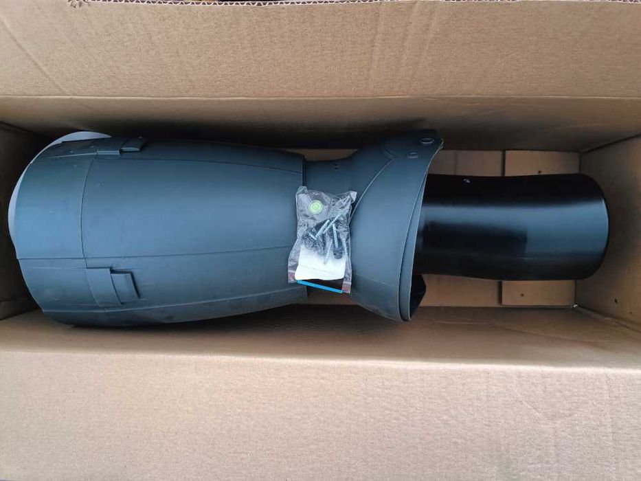 2szt Kominek Toolco AirJet izolowany fi 125 antracyt RAL 7016 profil F