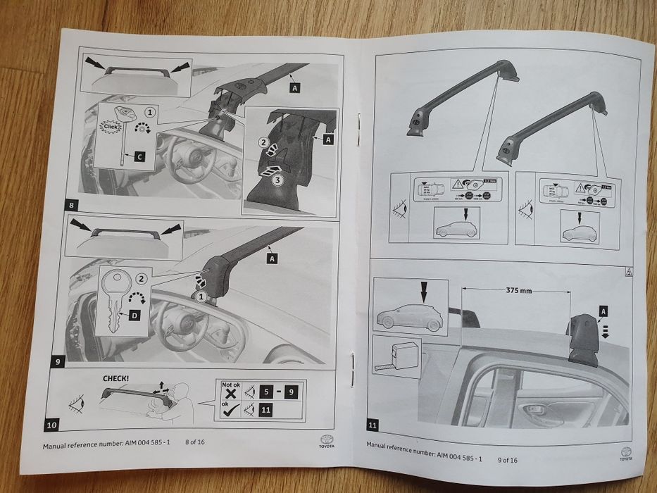 Bagażnik dachowy toyota Yaris IV oryginalny