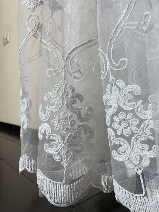 Распродажа! Тюль, Французская сетка с вышивкой корд