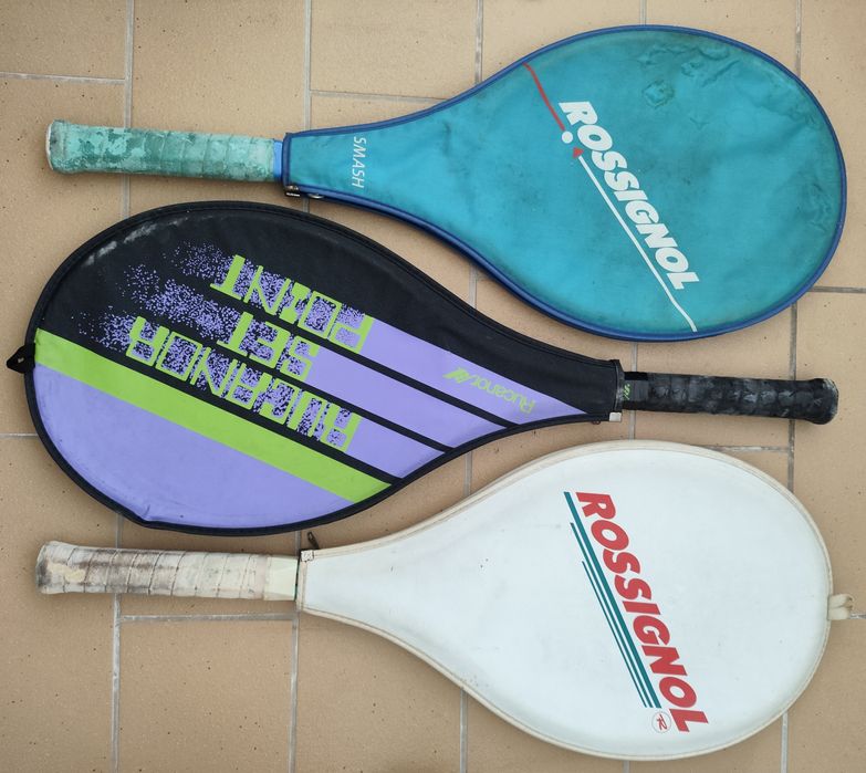Raquetes ténis Rossignol e Rucanor