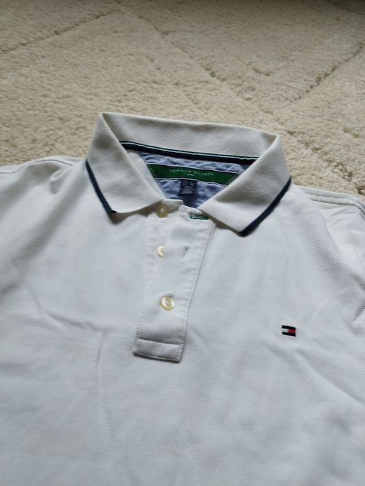 Tommy Hilfiger biała koszulka polo , męska  XL