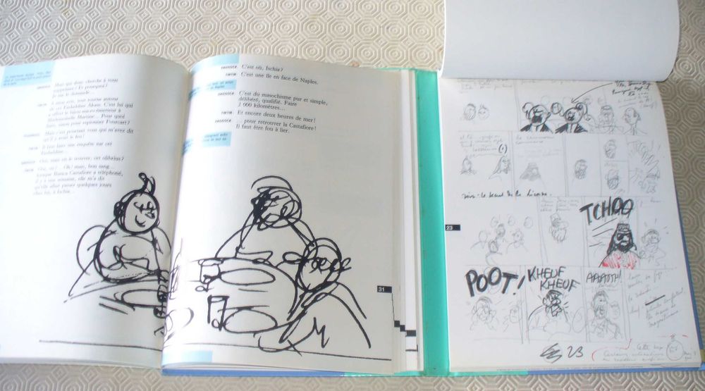 Tintin et l'Alph-Art - Lettrage : Hergé - Mise en couleur