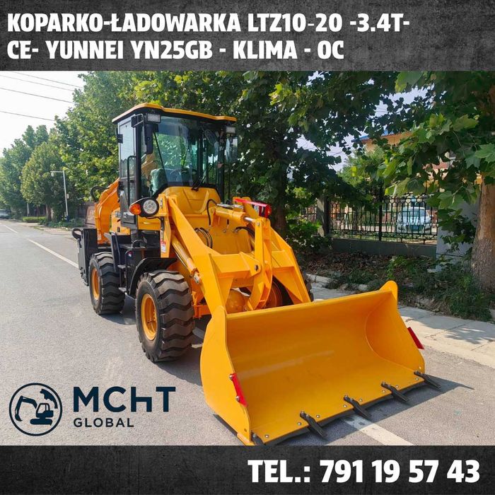 HIT! Koparko-ładowarka LTZ10‑20 -3.4t- CE- Yunnei YN25GB - Klima - OC