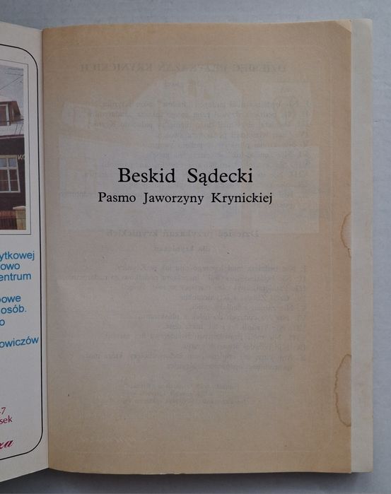 Beskid Sądecki. Pasmo Jaworzyny Krynickiej.