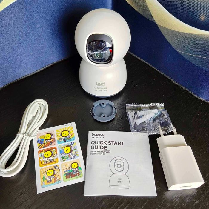 Поворотна Wi Fi камера спостереження Baseus Security P1 Lite 2K IP відеоняня розумний дім