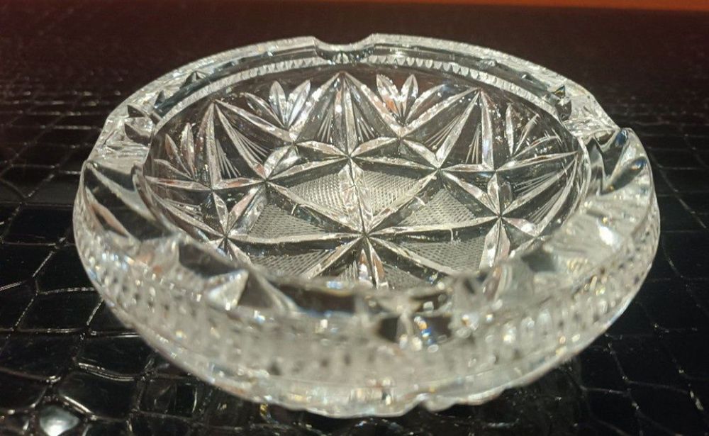 Подсвечник - пепельница хрустальная винтаж СССР