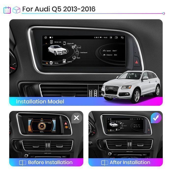Audi Q5 – Radio Android 8,8” CarPlay