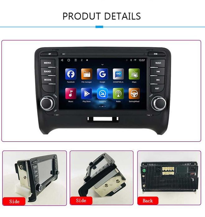 Radio android 11 Audi TT wifi gps bluetooth PROM