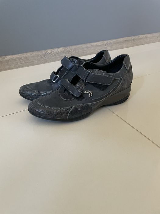 Geox respira wygodne skórzane buty
