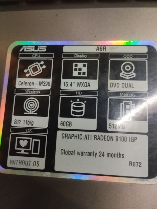 Ноутбук Asus a6r
