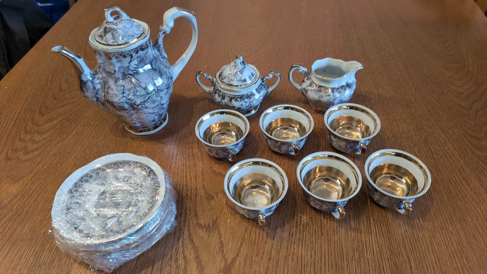 Zestaw kawowy ZSRR filiżanki dzbanek