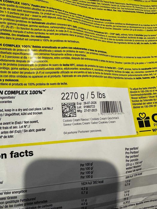 Odżywka białkowa białko Olimp Whey Protein Complex 2270g ciastko