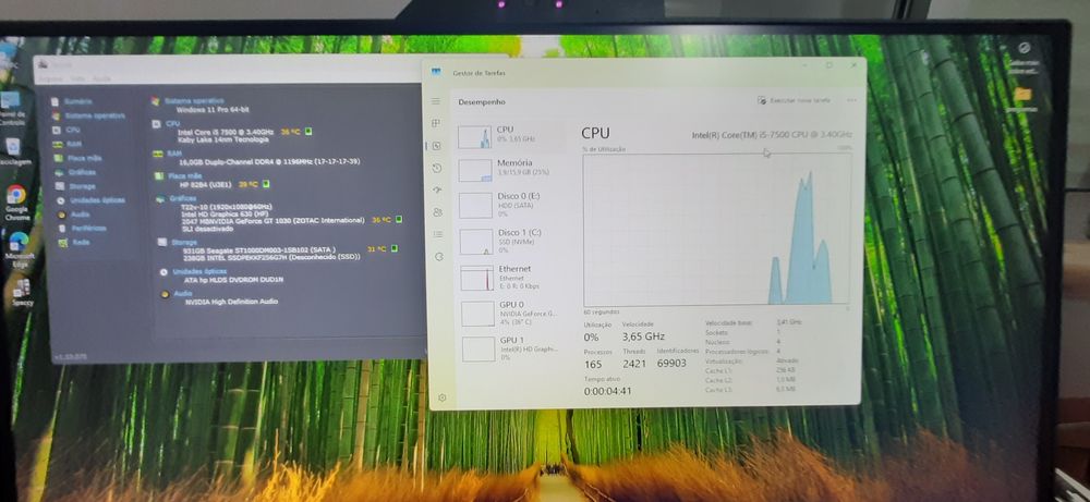 Pç LowGaming 7ªG|i5-7500|16G|NVMe-256+HD1TB|TPM2.0|GT1030-2G|5G+BT|W11