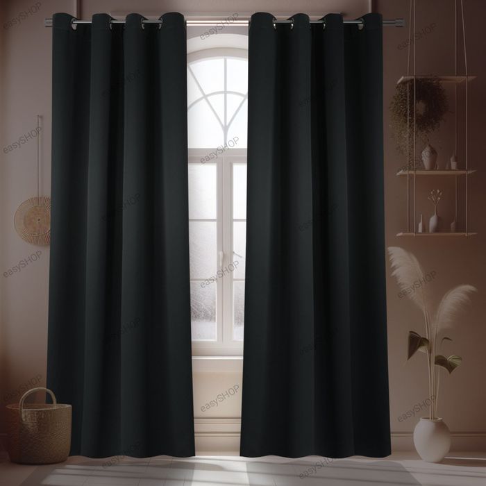 2 zasłony zaciemniające 250x145 czarne