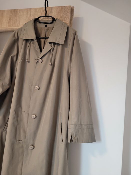 Płaszcz trencz jesienny wiosenny kawowy XXL