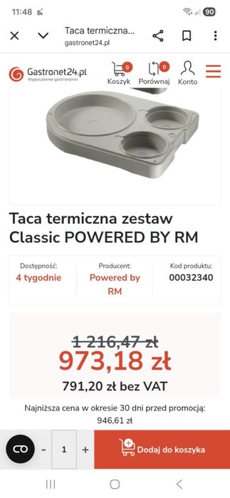 Pojemniki na jedzenie,  żywność. Taca termiczna.