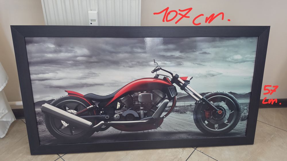 Obraz w ramie, motocykl