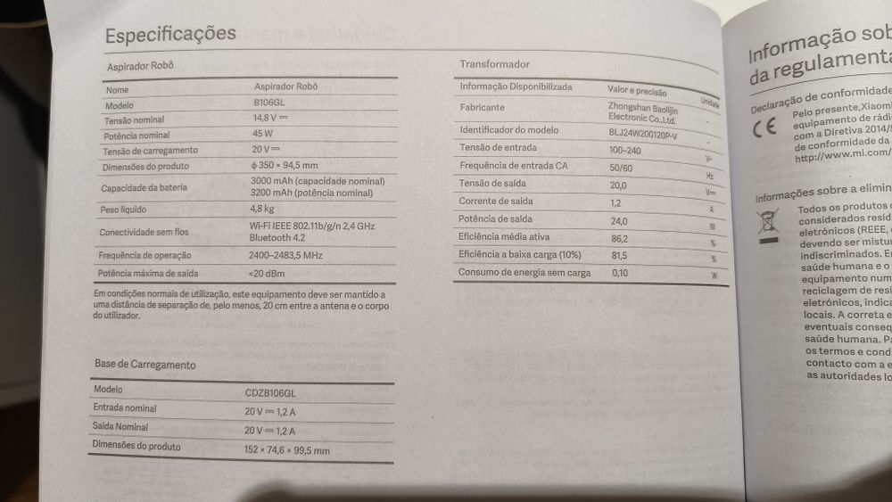 XIAOMI Robot Vacuum  S12 EU como Novo