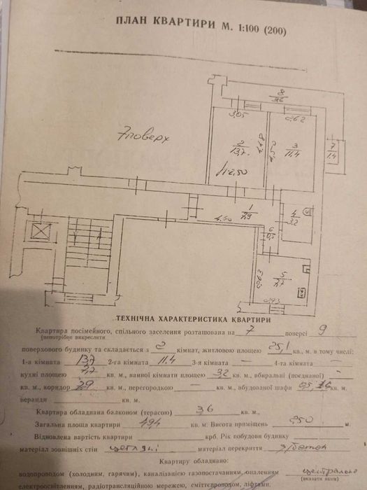 Продаж квартири просп.Чорновола -Панча 2 кімнати
