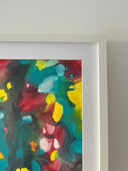 Pintura abstrata em acrílico