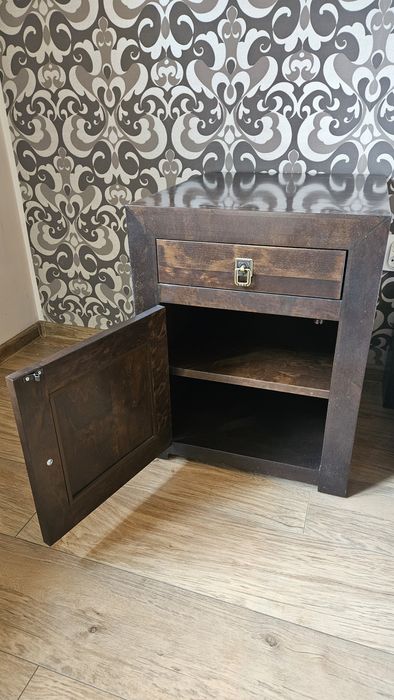 Szafka nocna kolonialna drewniana Polaszek 2 sztuki