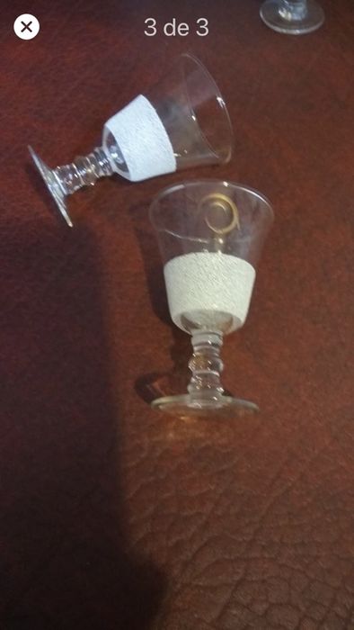 Licoreira com 6 copos, vidro Marinha Grande