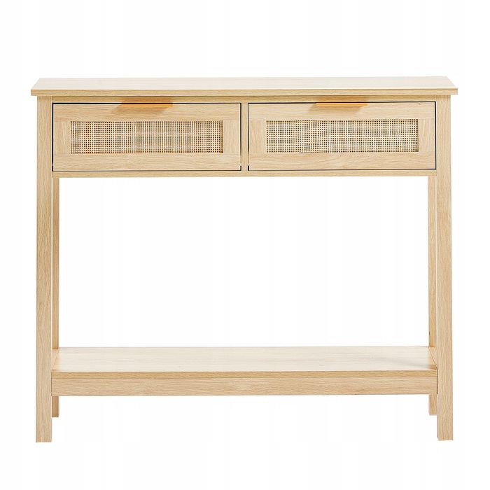 VEVOR stolik konsolowy Z rattanu 2 szuflady naturalny rattan stabilny