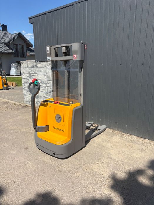 Wózek widłowy elektryczny Jungheinrich EJC 112 Li-Ion 290 cm 2019  Sztaplarka z masztem wózek paletowy, Lion wbudowana ładowarka, paleciak sticker