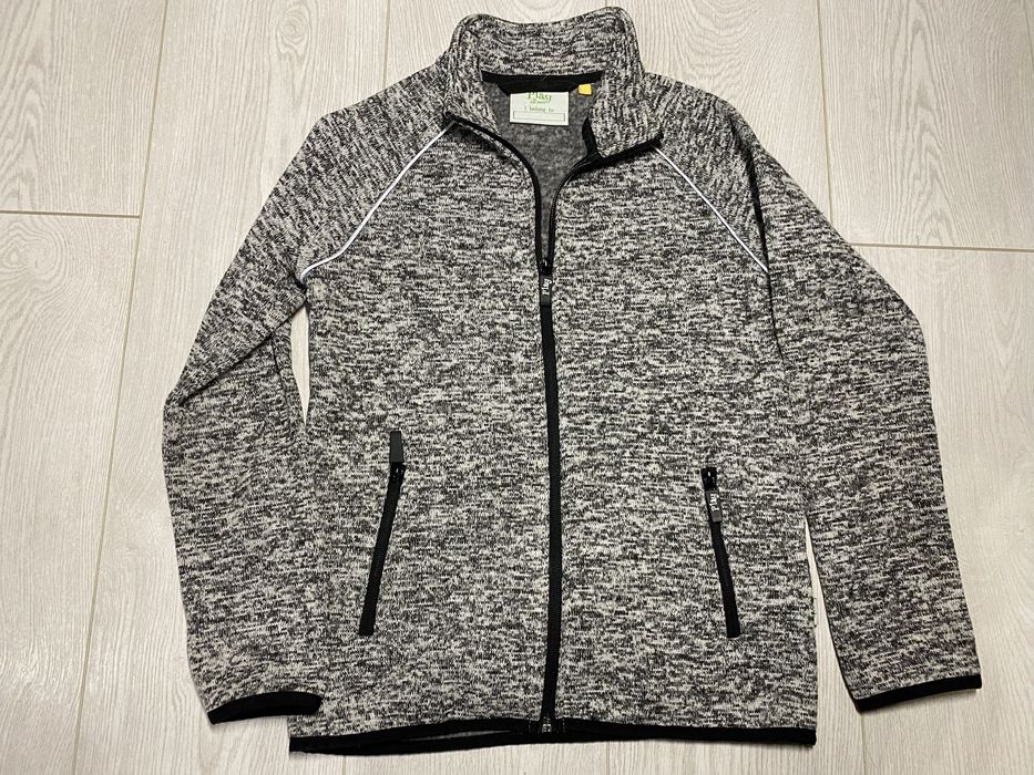 Флісова кофта Pley дитяча 134/140 сіра з блискавкою