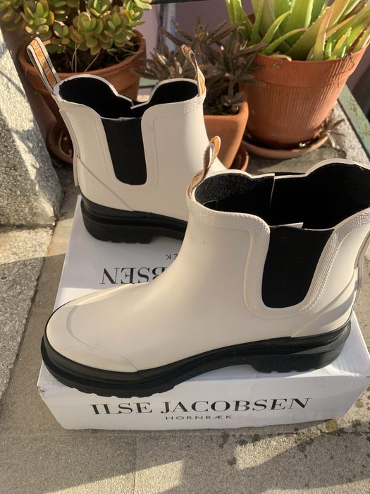 Botas Ilse Jacobsen Hornbæk 38 Chelsea Rain Milk Creme