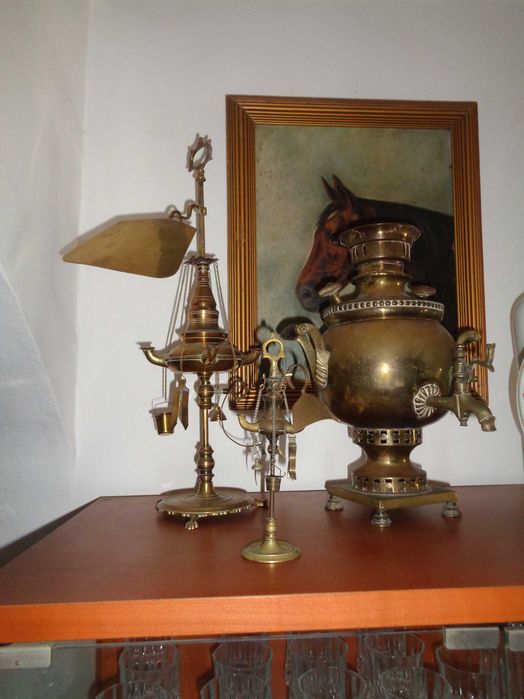 Samovar Russo em Cobre Marcado