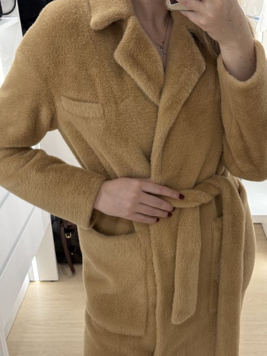 Пальто довге, ангора 70% wool в жакетноту стилі Bazhane