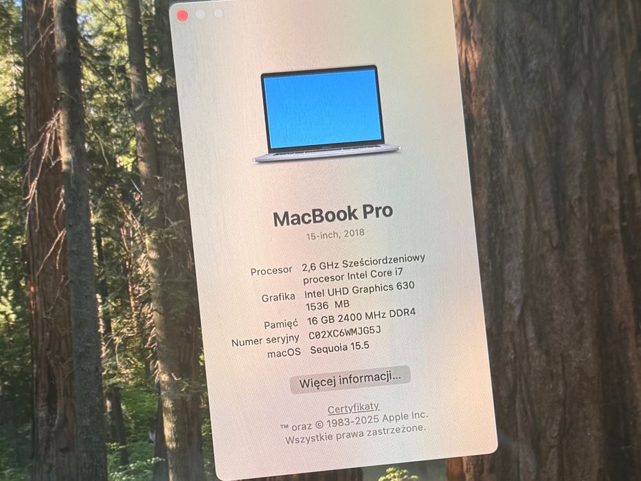 MacBook Pro 2018 15" A1990 Silver i7 / 16 Gb / SSD 512GB / Retina