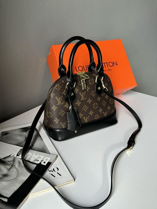 Жіноча сумка louis vuitton alma женская сумка кросбоди клатч луи альма коричневая сумочка