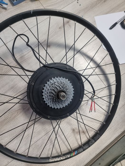 Silnik Ebike konwersja koło 28-29" 48V 1000Wat+sterownik+SW900+ czujnik pas