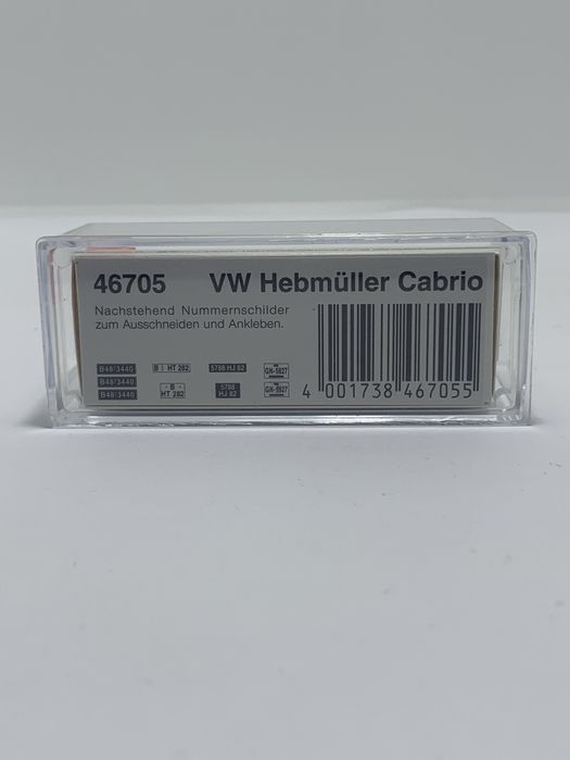 Volkswagen Cabrio da Busch escala 1/87