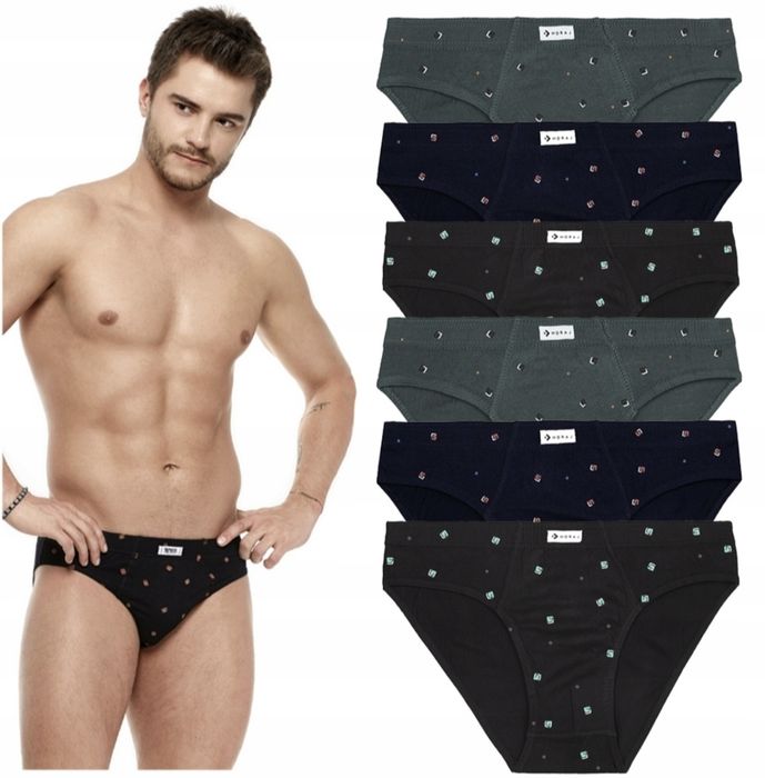 6x Slipy męskie majtki 100% bawełna slipki Moraj rozm od M do 6XL